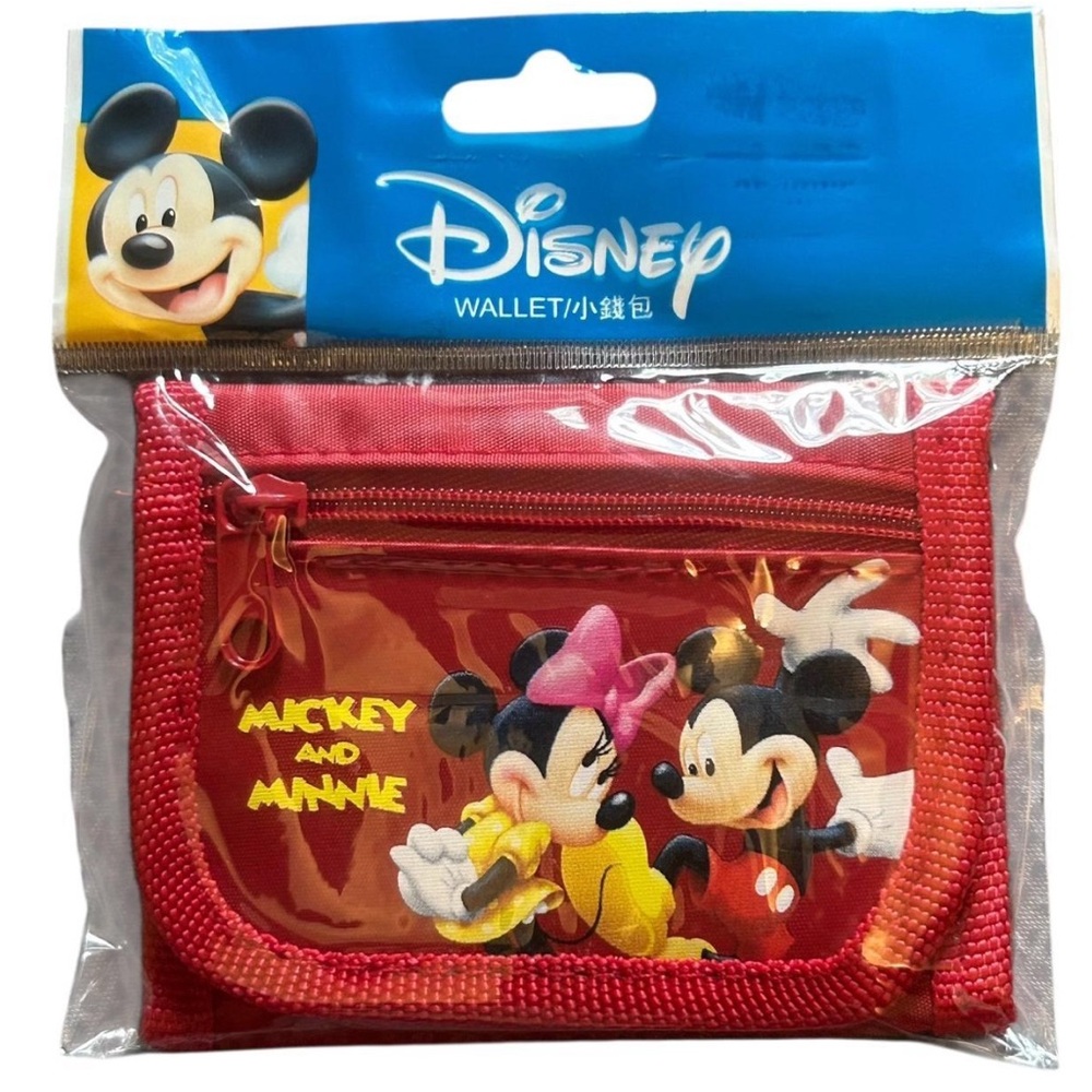 Disney Kids' Mickey and Minnie Red Wallet NWT
